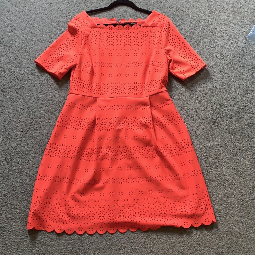 Banana Republic Coral Eyelet Dress